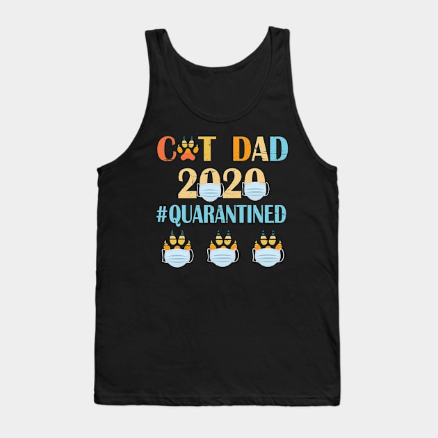 Cat Dad 2020 Quarantined Happy Father Parent Summer Independence July 4th Day Cat Daddy Tank Top by bakhanh123